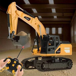 Electric / RC Car RC Excavator Dumper Car 2.4g Remote Control Engineering Vehicle Crawler Truck Excavator Toys for Boys Kids Christmas Cadeaux 240424