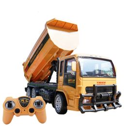 Elektrisches RC-Auto, ferngesteuerter Bagger, Kipper, ferngesteuertes technisches Fahrzeug, Raupen-LKW, Bulldozer, Spielzeug für Jungen, Kinder, Weihnachtsgeschenke 231027