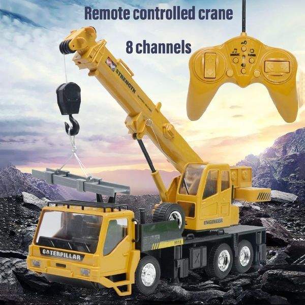 Électrique/RC voiture Rc palan grue modèle ingénierie jouets pour enfants anniversaire noël bon cadeau Brinquedos télécommande ascenseur de fret 221209