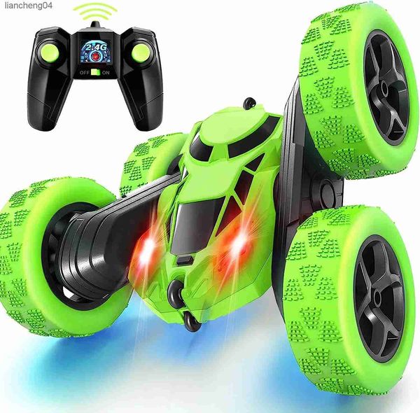 Eléctrico/RC Coche RC Stunt Car Niños Doble Cara Flip 2.4Ghz Control Remoto Coche 360 Grados Rotación Off Road Niños Rc Drift Car Juguetes Regalos Niños