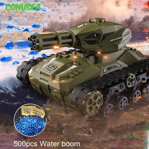 Electric RC Car Rc Tank 500Pcs Water Boom Shooting World of Tanks War Battle Control remoto Radio Machine 230607