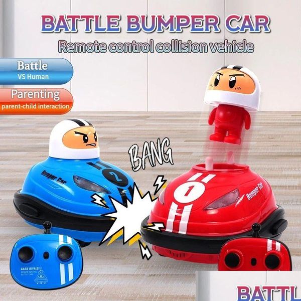 Voiture électrique/Rc Rc jouet 2.4G Super bataille pare-chocs voiture Pop-Up poupée Crash rebond éjection lumière enfants télécommande jouets cadeau pour Par Dheak