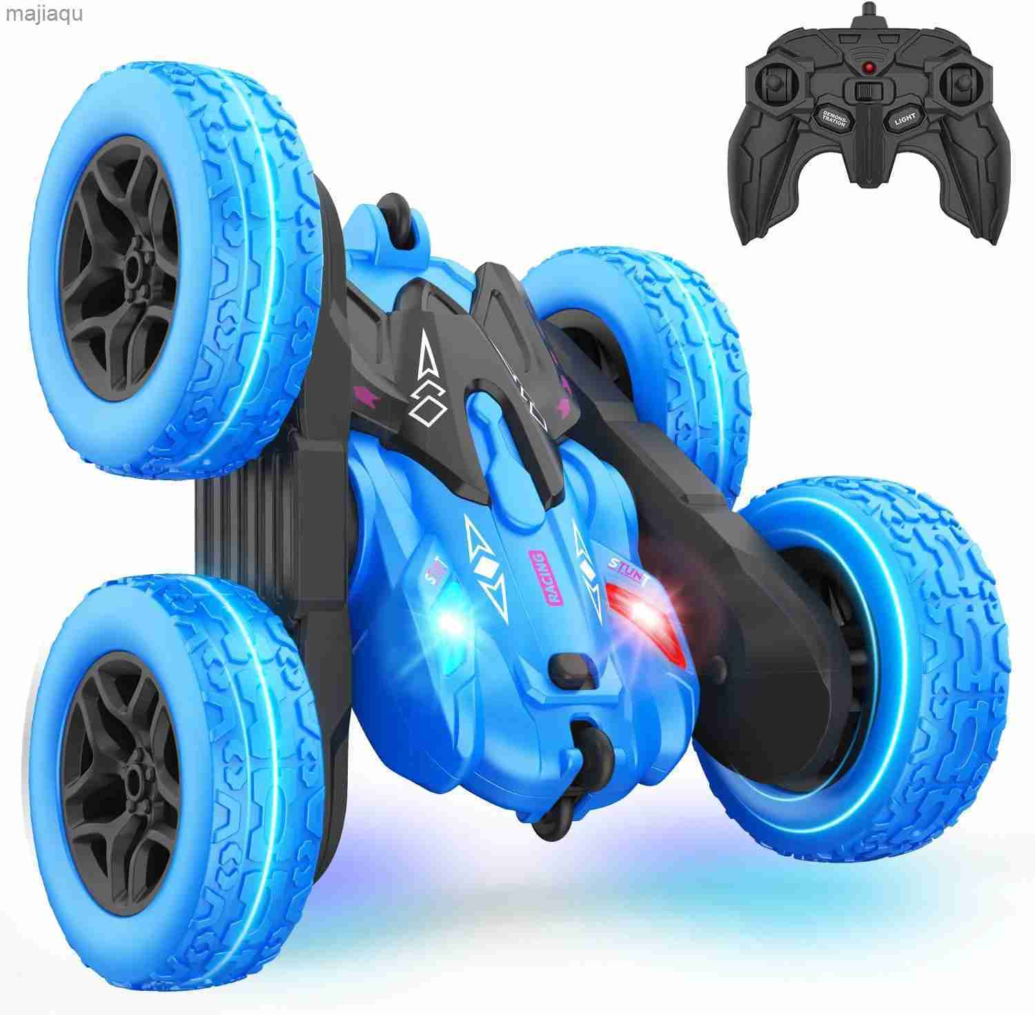 Electric/RC Car Remote control car 2.4Ghz 360 rotating stunt RC car toy with LED lights rechargeable drift car suitable for boys and girls as giftsL2404