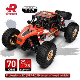 Voiture électrique/RC Rlaarlo Am-d12 Rc voiture 1/12 4wd sans brosse tout-terrain télécommande désert camion 2.4g Rtr modèle électrique jouets adultes enfants cadeau L2403