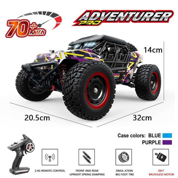 Voiture électrique / RC SCY 16106pro 1 16 70 km / h 4wd RC RC RC REMOT COMMOS ORD-ROAD CARRIFICATION HIGH SPEED MONSTER TRUCK VS WLTOYS 144001 TOYS 240424