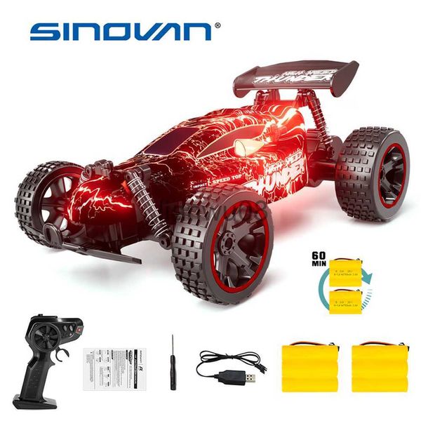 Voiture électrique / RC Sinovan Light Car Télécommande 118 20kmh Voiture Rc rapide Jouets pour enfants pour garçons Radio Rc Drift Car Cadeau de Noël pour enfants x0824