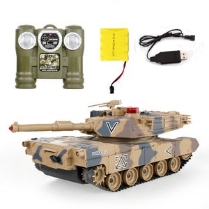 Elektrische RC Auto Top Afstandsbediening Tank Tegen RC Tanks ouder kind tegen infrarood met torentje model Battle Speelgoed 230727