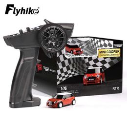 Electric / RC Car Turbo Licensed Mini Cooper F56 3 Hatch de porte 1/76 Radio Control Racing RC Car RTR Kit For Kids and Adults Gift 240424