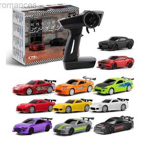 Electric/RC CAR Turbo Racing 1 76 C75 C74 C73 C72 C71 op Road RC Car Radio Volledig proportionele afstandsbediening Toys RTR Kit voor kinderen en volwassenen 240411