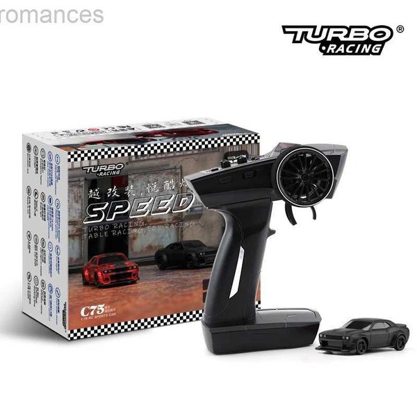 Electric/RC Car Turbo Racing C75 1 76 Drift RC Car completo Toyadores de control remoto Kit RTR para niños y adultos Juguetes en stock 240411