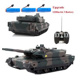 Coche eléctrico/RC tipo 10 RC tanque pesado 1200mAh batería de litio suspensión independiente serie militar pista de carga todoterreno juguetes para niños 230525