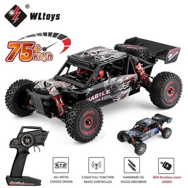 Voiture électrique / rc wltoys 1/12 124016 124018 RC Car 75 km / h Télé télécommande à haute vitesse 4WD CRIMME DE DRIFF CARSAGE CORS TOYS POUR garçons 240424