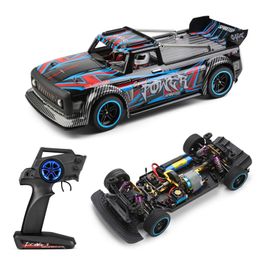 Coche eléctrico RC WLtoys 104072 RTR 1 10 2.4G 4WD 60 km / h Sin escobillas RC Drift On Road Chasis de metal Luz LED Vehículos Modelo Off Road Climbing T 230607