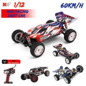 Voiture électrique/RC Wltoys 124007 124008 124016 124017 1/12 RC Car 4X4 Off Road 2.4G Télécommande 75 km/h Metal Drift Racing RC Toy Car Cadeau pour Bo 230901