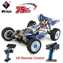 Voiture électrique RC WLtoys 124017 75KM H 124019 55KM H 124008 60KM H 2 4G RC sans balais 4WD, jouets télécommandés à dérive électrique à grande vitesse 3000mAh 230829