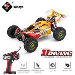 Elektrische RC Auto WLtoys 144010 75KM H 2 4G RC Borstelloze 4WD Elektrische Hoge Snelheid Off Road Afstandsbediening Drift Speelgoed voor Kinderen Racing 230829