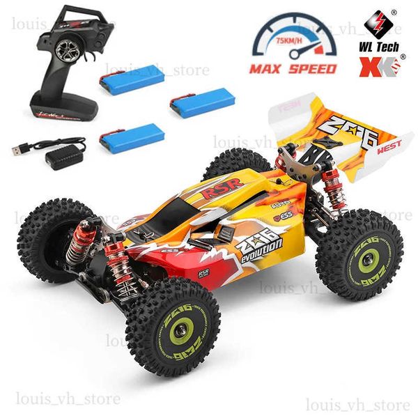 Voiture électrique/RC WLtoys 144010 75 KM/H RC Car 144010 WLtoys sans brosse haute vitesse tout-terrain télécommande jouets de dérive châssis en métal voiture de course rapide T240325