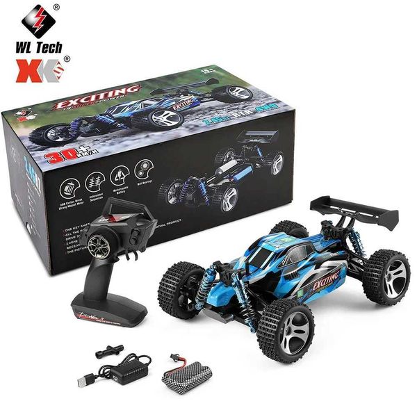 Electric/RC Car WLTOYS 184011 4WD RC CAR Motor sin escobillas Radio Camión controlado Alta velocidad 30 km/h 1/18 Drift a la deriva fuera de la carretera Juguete Buggy para Boy T240422