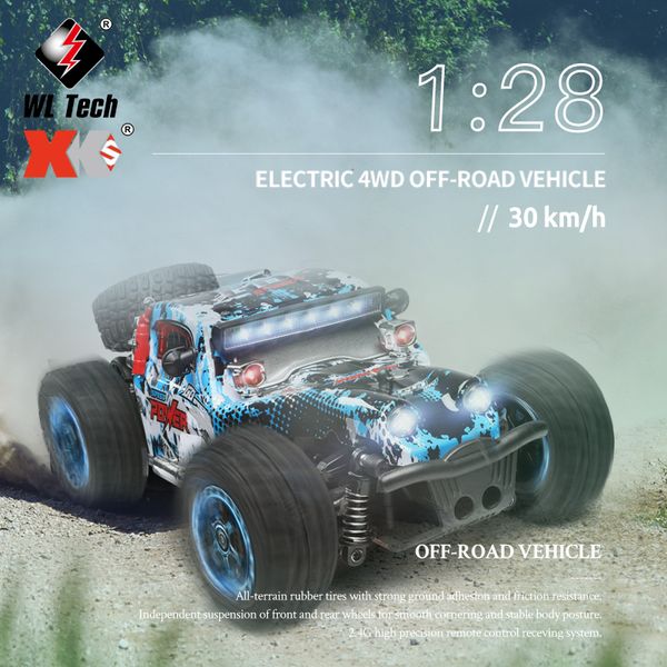 Coche eléctrico / RC WLtoys 284161 1 28 Coches eléctricos 4WD RC con luces LED K989 2.4G Radio Control Racing Car Drift monster Trucks Juguetes para niños 230728