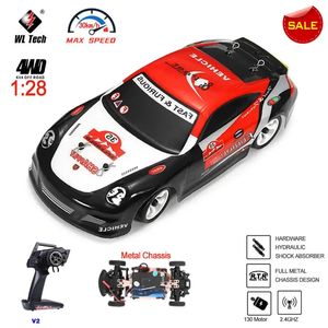 Voiture électrique/RC WLtoys K969 1 28 4WD 2.4G Mini voiture de course RC haute vitesse tout-terrain télécommande jouets de dérive véhicule en alliage pour enfants enfants cadeau 231115