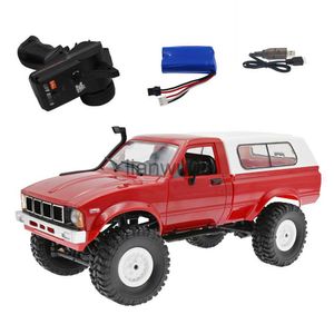 Coche eléctrico/RC WPL C24 116 Coche RC Control remoto Coche todoterreno DIY Camión de alta velocidad RTR para niños Regalos Actualización de juguete 4WD KIT de metal Pieza sobre orugas x0824 x0824