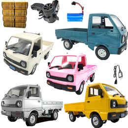 Elektrische RC Auto WPL D12 1 10 2 4G 2WD Truck Crawler Off Road Afstandsbediening RC Voertuig Modellen speelgoed 230719