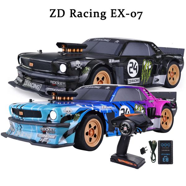 Voiture électrique RC ZD Racing EX07 1/7 4WD RC haute vitesse, sport plat professionnel, modèle de télécommande électrique, jouets pour enfants et adultes, cadeau 230906