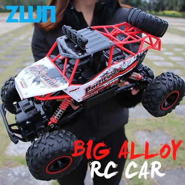 Electric/RC Car ZWN 1 12/1 16 Vehículo RC de tracción en las cuatro ruedas con luces LED 2.4g Control remoto inalámbrico Vehículo de control todoterreno Vehículo infantil Juguete T240422