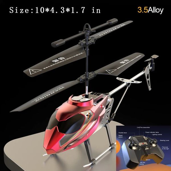 Electric RC Helicopters Kids Toy pour garçons Airplanes Modèle de télécommande Enfants Aircraft Quadcopter 6 8 9 10 12 ans Gift 240520