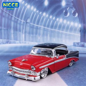 Elektrisch/RC Nicce 1 24 1956 Chevrolet BEL AIR Hoge Simulatie Diecast Metaallegering Model Auto CHEVY Speelgoed voor Kinderen Gift Collection J85 T221214 240315