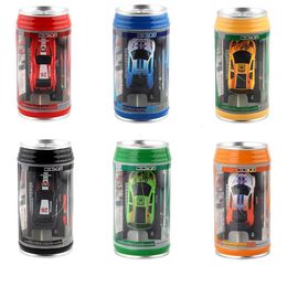 Electric RC Track 1 Set Gift Battery Bediende Multi Color Lighting Car Model Toy Radio Recontreding Racing Coke Can 230323