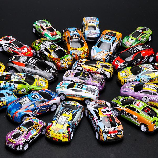 Eléctrico RC Track Alloy Car Diecast Pull Back Modelo Juguete Mini Diecasts Vehículo Metal Simulación Racing Colección Regalos Juguetes para niños Niños 230307