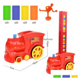 Électrique/Rc Track Électrique/Rc Track Dominoes Matic Électrique Pose Petit Train Jouets Éducatifs Pour Enfants Colorf Building Block Splici Dh9X6