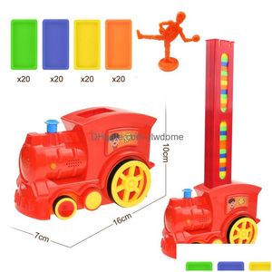 Electric/Rc Track Electric/Rc Track Dominó Matic Electric Tendido Tren Pequeño Juguetes Educativos Para Niños Colorf Bloque De Construcción Empalme Dh9X6