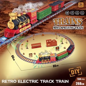 Electric/RC Track Electric Train Set Monteer spoorwegsporen speelgoed Decor Train Verjaardagsgeschenken Speelgoed voor kinderen Verjaardagsfeestjes Geschenken Kerstcadeaus 230420