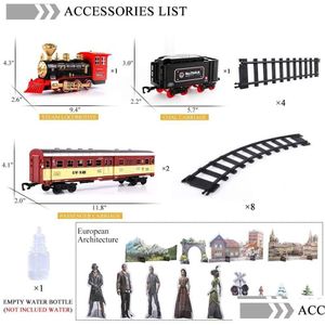 Elektrische/Rc-spoormotor, vrachtauto en lange sporen, elektrische speelgoedtreinset met stoomlocomotief, werkt op batterijen, speelspeelgoed Smo Drop Dhotc