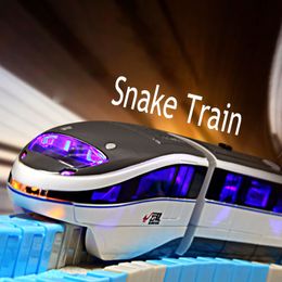 Electric RC Track Gesture Control Snake Electric Train Railway Toy RC Tracks s Children Set Simulation Model 221122