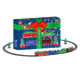 Electric RC Track Lights and Sounds Christmas Train Set Railways Toys Xmas Gifts For Kids Birthday Party Gift Child 221122