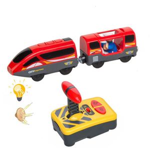 Elektrische/RC Spoor RC Elektrische Trein Set Truck Magnetische Trein Diecast Slot Auto Speelgoed Geschikt voor Houten Spoorweg Trein Spoor Verjaardag Kerstcadeau 230601