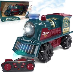 Jouet de train télécommandé électrique RC Track 4WD RC Stunt Car 360 Rotation avec pulvérisation adapté aux plages de montagne Racing Kids Boy Gift 221122