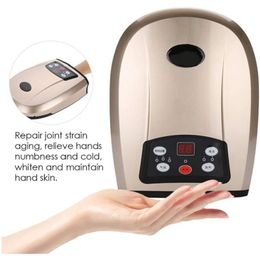 Machine de massage de main de compresse chaude de doigt de compression d'air de Shiatsu portatif sans fil rechargeable électrique