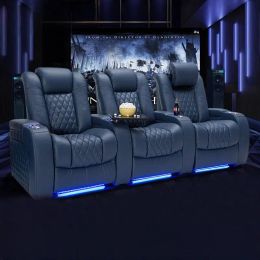Elektrische recliner ontspannen massage stoel theater woonkamer bank functionele echte lederen bank Noordse bioscoop moderne bank meubels
