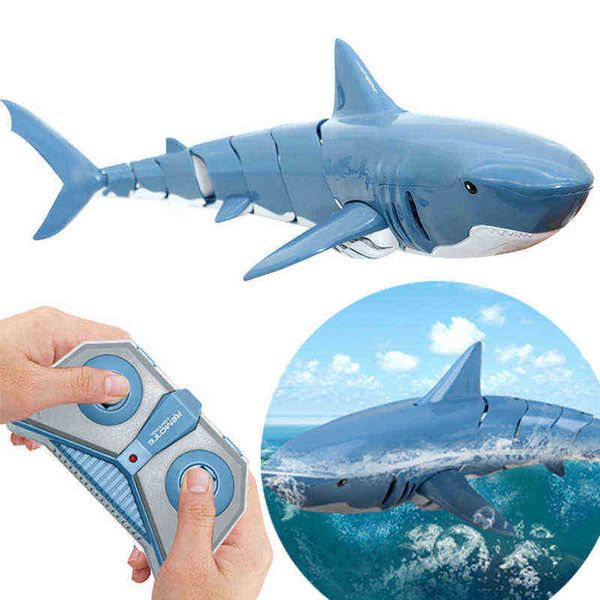 Tiburón eléctrico con control remoto, juguetes, robots, animales Rc, tiburones eléctricos para niños