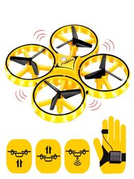Simulateurs électriques télécommandés, contrôles gestuels, drones, jouets volants RC Quadcopter UFO, avion à capteur manuel, drones 360 ° Flips3432299