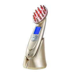 Elektrische RF Laser Haargroei Kam Wireless Anti Hair Loss Therapy Infrarood EMS Nano LED Red Light Vibration Massage Brush8151022