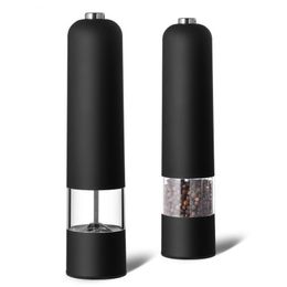 Elektrische zoutpeper automatische grinder kruid kruid Spice roestvrijstalen grinder verstelbare grof geschenken keukengadget 0615