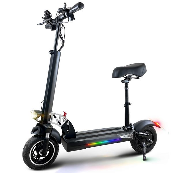 Patinete eléctrico para adultos, potente Motor de 800 W, atrévete a alcanzar 28 Mph y 30 millas de largo, neumático de 10 pulgadas, patinete de viaje plegable