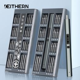 Tournevis électrique KEITHERN Ensemble multifonctionnel Kit combiné de mèches en métal de précision Réparation professionnelle Outil électrique domestique 230406
