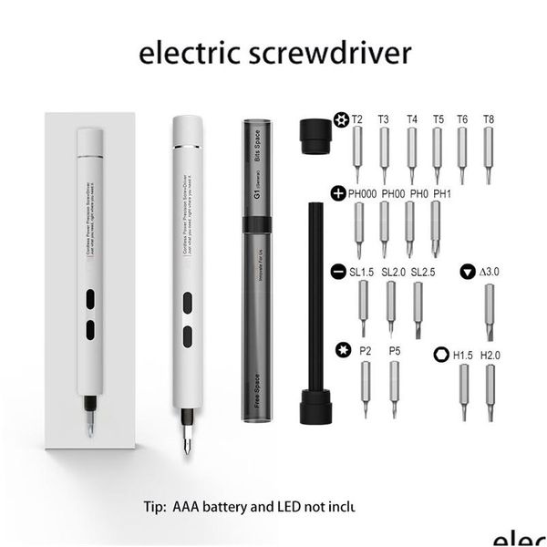 Tournevis électrique portable tournevis magnétique sans fil de précision jeu d'embouts à main pour ordinateur portable PC forets de téléphone portable Y200321 Drop Delive Dhfxf