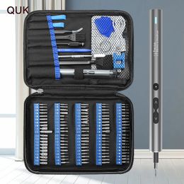 Destornillador eléctrico QUK Kit precisión S2 aleación acero broca CType carga rápida mantenimiento profesional herramienta eléctrica 230410